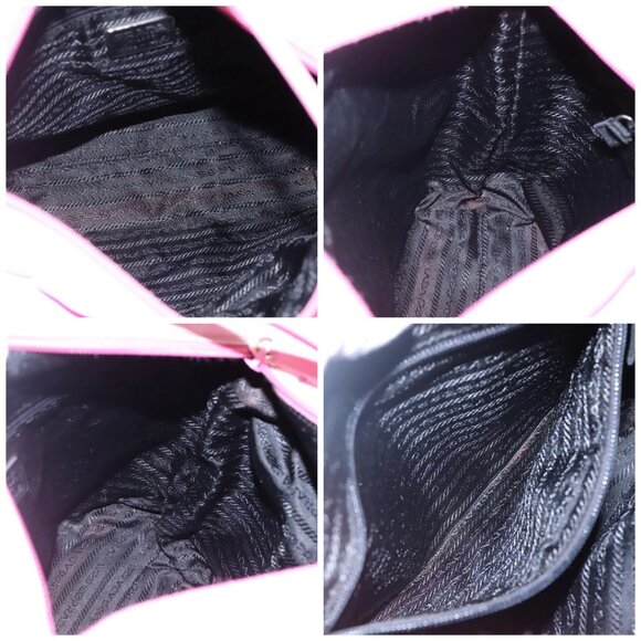 PRADA Tote Bag Nylon Pink Silver Auth EC753 - Picture 15 of 16